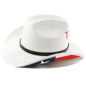 USA Western Cowboy <span class=keywords><strong>hat</strong></span> Bầu Cử Sao xuyên biên giới thiết kế mùa hè giấy cứng sọc lông hot-bán Chiến Dịch Mỹ Mũ giản dị - Product Image 4