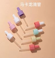 Cosmético 5ml a 20ml Blanco Rosa Azul Púrpura Forma de cilindro vacío con tapón de rosca Botella cuentagotas de vidrio para suero para el cuidado de la piel