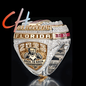 Anello da campionato di <span class=keywords><strong>Flori</strong></span> 2025 placcato oro lega di <span class=keywords><strong>gioielli</strong></span> sportivi anelli di pietre preziose per matrimonio festa di fidanzamento regalo - Product Image 2