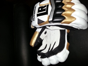 Gants de frappe de cricket professionnels en cuir Pittard pour une protection élevée et un économiseur de doigts - Product Image 6