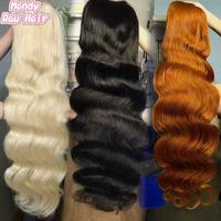 Peluca de Cabello Humano Ondulado con Encaje Frontal Transparente HD 13x6 Pre-Arrancado Marrón 4/27 Sin Pegamento, Cabello Virgen Vietnamita para Mujeres Negras