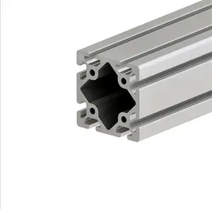 T-slot Industri Standar Eropa Aluminium Ekstrusi Profil Kerja 8080 Ekstrusi Aluminium