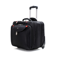 Nouvelle valise vintage à roulettes en tissu Oxford, fermeture éclair, sac à roulettes pour ordinateur portable de 18 pouces, valise à roulettes, bagages
