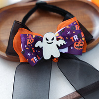 Automne et hiver 2025 nouvelles décorations d'halloween tête de citrouille fantôme araignée collier d'arc pour animaux de compagnie pour chiot chat Halloween