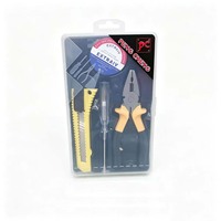 Ensemble d'outils à main A801, Kits d'outils à main, Tournevis, Couteau, Pince, Marteau, Ruban adhésif pour usage quotidien, Produit à 1$, Série 1$ Matériel et outils