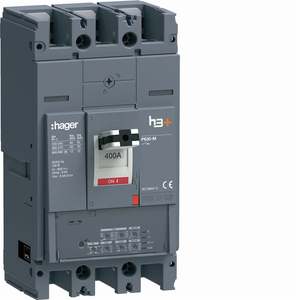 Interruttore automatico scatolato Hager HMW400LR personalizzabile H3+ P630 LSIG 3P 50kA 400A - Product Image 1