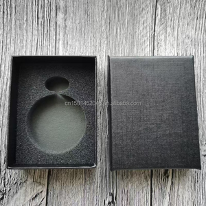 Boîte d'emballage de <span class=keywords><strong>montre</strong></span> de poche en papier noir, Boîte de <span class=keywords><strong>montre</strong></span> suspendue collier - Product Image 4