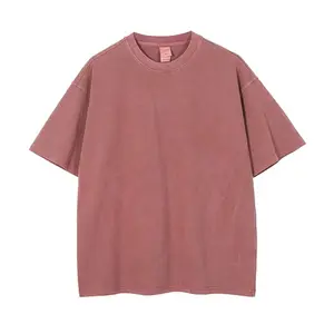 OEM Wholesale Unisex Custom Acid Wash Oversized Vintage Plain T Shirt Bulk Branded Clothes Cotton T Shirt