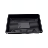 Recipiente retangular para embalagens de alimentos, recipiente de plástico para enchimento de alimentos, bandeja plástica para peixes frescos