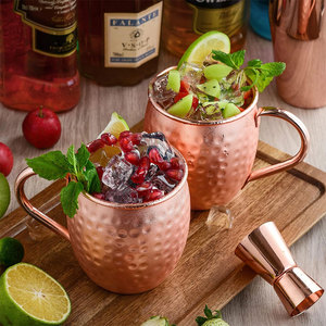 High Quality Custom <b>Large</b> Hammered Mule Cups 500ml 304 Stainless Steel Moscow Mule <b>Mug</b> for Beer Wine Bars Parties - Product Image 1