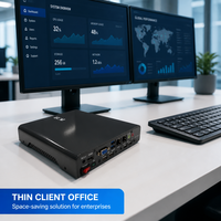 Mini PC industriel intégré sans ventilateur robuste avec boîtier en alliage d'aluminium 24/7 opérationnel Stock d'entrée 12-36V DC disponible