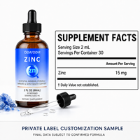 Gouttes de zinc OEM 60 ml liquides sans arôme, qualité alimentaire, soutien immunitaire, complément énergétique, gouttes de zinc
