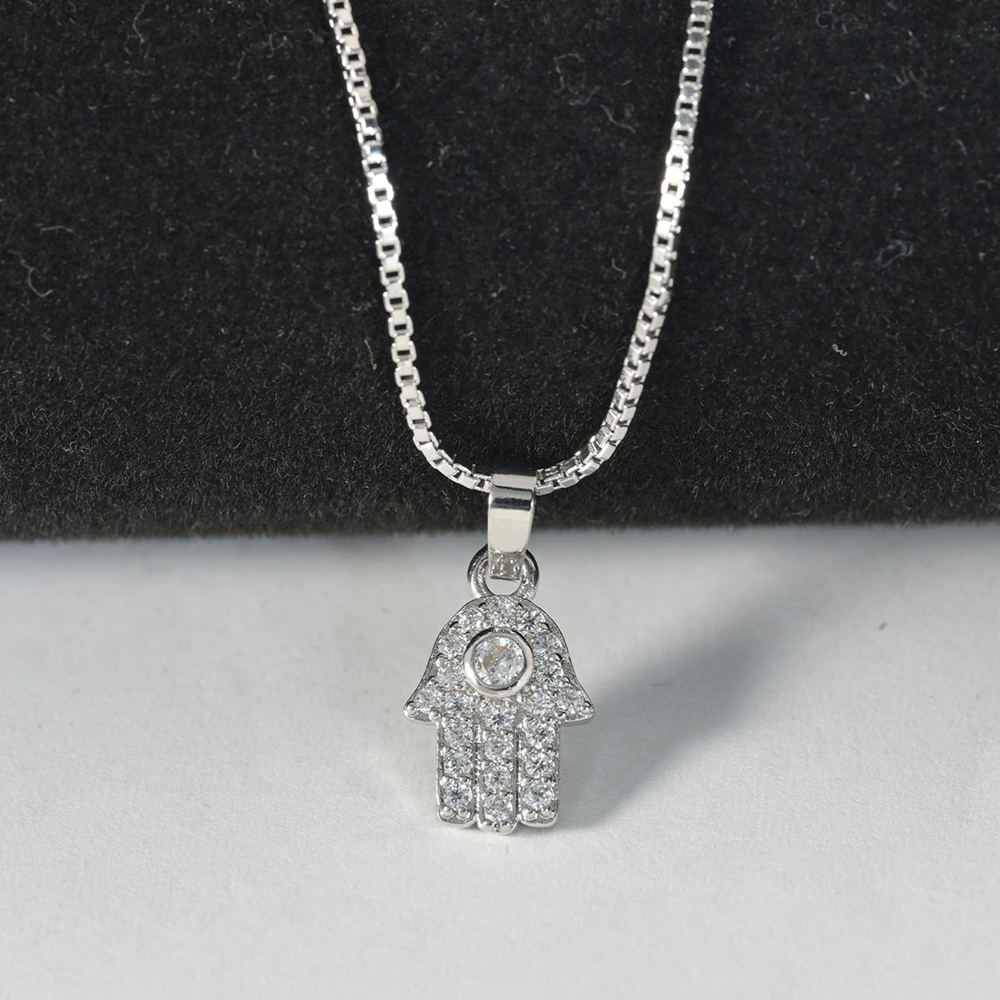 Collana con Pendente Placcato Argento 2