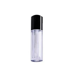 Tubo de Brillo Labial de Plástico Transparente de 0.5ml con Tapa Negra, Envase Vacío para Aplicación de Maquillaje DIY - Product Image 3