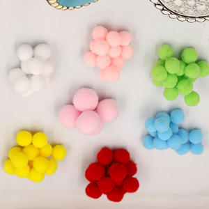Pompons en polyester 1/1,5/2/2,5/3 cm, colorés, petits accessoires de bricolage pour projets faits main - Product Image 4