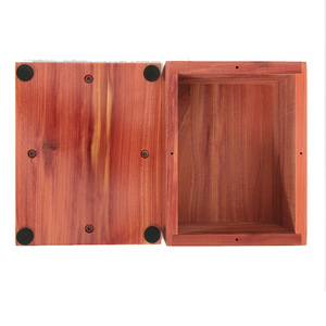 Urna Funeraria Cuadrada de Cedro Rojo para Adultos, Hecha a Mano, de Madera Sólida, para Condolencias, 13.7x12.2x8.6cm - Product Image 4
