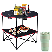 Table pliante portable pour pique-nique, hôtel, camping – Design moderne durable, légère, en acier inoxydable et fer, idéale pour salle de sport, cuisine, extérieur