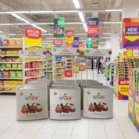 Comptoir d'échantillonnage promotionnel portable en plastique PP imprimé sur mesure