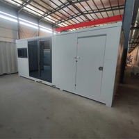 Cabine préfabriquée pliable bureau réception acier isolé assembler conteneur mobile stockage conteneur portable stockage auto-stockage