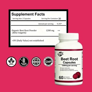 Cápsulas de Remolacha Roja con Extracto Natural, Suplemento Dietético Herbal, Cápsulas de Raíz de Remolacha Orgánica, Venta al Por Mayor de Fábrica China OEM/ODM - Product Image 2