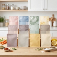 Sacs à café personnalisés à fond plat en stock, en PE et feuille d'aluminium, pour l'emballage du café moulu, thermoscellables, pour usage manuel (pour le café filtre).