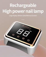 Lampe à ongles personnalisée avec base métallique, écran tactile, rechargeable, professionnelle, pour salon et domicile, haute puissance, photothérapie UV, double lumière