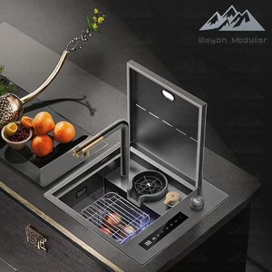 Fregadero Inteligente Wayon de Acero Inoxidable SUS304 con Pantalla Digital Integrada, Grifo en <span class=keywords><strong>Cascada</strong></span> y Enjuagador de Vasos Modelo WW-CFSC - Product Image 2