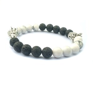 Nuevo clásico 8mm howlita piedra Natural caballo <span class=keywords><strong>roca</strong></span> fundida para pulsera para damas jóvenes forma de bola - Product Image 2