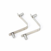 Clip en V à bouton-poussoir pour poteau de tente en acier nickelé plat, capacité de charge de 40 lb, marque BJH, modèle