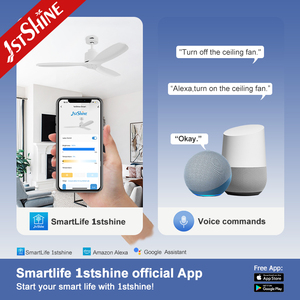 Ventilador <span class=keywords><strong>de</strong></span> Techo 1stshine, Ventiladores <span class=keywords><strong>de</strong></span> Techo Interiores <span class=keywords><strong>de</strong></span> 220 V, 6 Velocidades, Control Remoto, Aspas <span class=keywords><strong>de</strong></span> Madera Natural, Ventilador <span class=keywords><strong>de</strong></span> Techo con Aplicación Inteligente - Product Image 6
