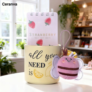 โรงงานขายส่ง แก้วเซรามิกสำหรับชา กาแฟ นม  รับผลิตตามสั่ง ลายเลมอนส้ม  ปลอดภัยสำหรับอาหาร ใช้กับเครื่องล้างจานและไมโครเวฟได้ เป็นมิตรต่อสิ่งแวดล้อม เหมาะสำหรับใช้ในงานส่งเสริมการขาย - Product Image 5