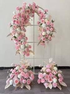 Arche de fleurs artificielles roses, boule de roses artificielles pour mariage, douche nuptiale, centre de table, décoration de toile de fond - Product Image 6
