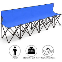 Banc d'amour moderne pliable en métal durable et tissu Oxford léger, portable, pour l'extérieur, le camping, le parc, la salle de sport, l'école
