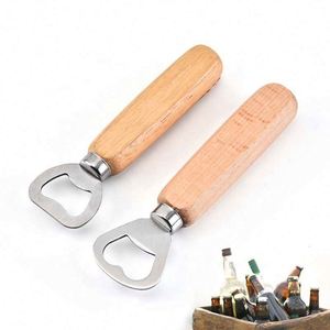 Ouvre-bouteille en bois personnalisé pour vin et bière - Ouvre-boissons pour la maison, le bar, le restaurant et les cadeaux de mariage - Product Image 2