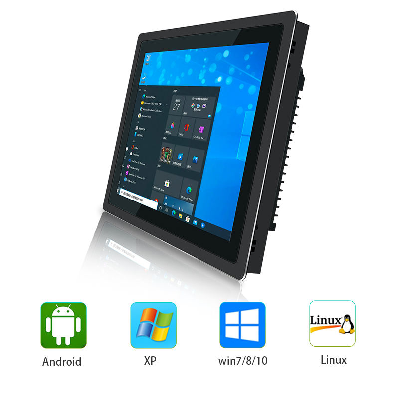 15 " Industrial Touchscreen All-in-One PC J9001 Win10/11/Ubuntu Wide Temp Dustproof 4G+128G SSD Fanless for Factory/Automation