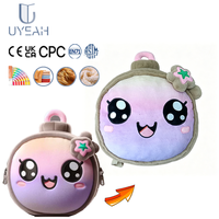 Sac à dos en peluche personnalisé Uyeah OEM/ODM, design mignon de dessin animé, rembourrage en coton PP, porte-clés, sac à jouets en peluche avec logo personnalisé