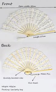 Bride Lace Folding Hand-held <b>Bamboo</b> Folding Fan Wedding Decoration Party Gift - Product Image 6