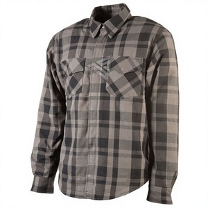 High Quality Customized Kevlar <b>Shirts</b> Motorbike Riding Check 100% Cotton Flannel Kevlar <b>Shirts</b> For Men's Solid Material - Product Image 1
