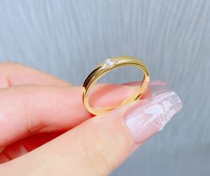 Xinfly Solid18k Real Gold 0.12ct Natural <b>Diamond</b> <b>Ring</b> Wedding <b>Ring</b> - Product Image 4