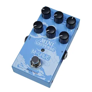 Pedal efek gitar Digital profesional, pedal efek gitar musik pilihan 9 Mode Reverb profesional