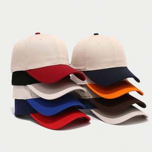 Gorra de Béisbol de 6 Paneles con Visera Rígida, de Algodón, para Hombre y Mujer, con Costuras de Colores y Protección Solar, Nueva Llegada 2025 - Product Image 1
