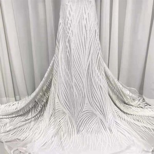Bán Buôn Wedding Gowns Nigeria Vải Tuyn Ren Vải Pháp Ren Vải Tùy Chỉnh Sang Trọng Sequin Ren Vải Cho Váy Cưới - Product Image 5
