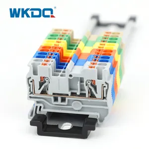 WKDQ JPT2.5タイププッシュインワイヤーディンレール端子台
