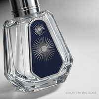 Flacon de parfum vide personnalisé en verre 50 ml avec bouchon doré, flacon pulvérisateur de luxe rechargeable, vente en gros, logo personnalisé