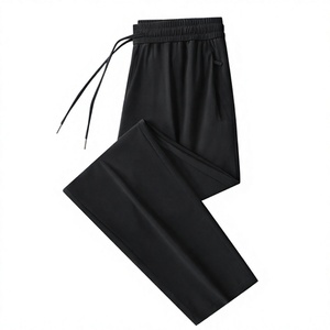Pantalones Casuales de Invierno para Hombre <span class=keywords><strong>Wusi</strong></span>, de Seda de Hielo, para Hombres de Mediana Edad, Ajustados, con Cintura Elástica, de Poliéster - Product Image 4