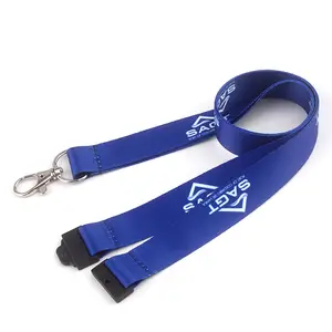 Pita Kustom Terpisah dengan Tali Logo Lanyard dengan Klip Lobster