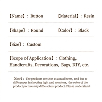 Boutons en résine en forme de pain à deux ou quatre trous, décorés de perles, noirs et blancs, attaches de couture pour chemises, pantalons et costumes d'affaires formels