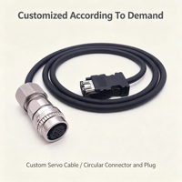 Câble d'encodeur servo personnalisé DC MR-J3ENSCBL20M-H, connecteur circulaire pour moteur Mitsubishi série MR-J3, faisceau de câbles de signal