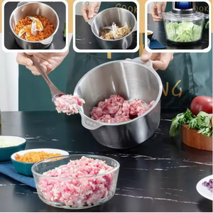 Picadora de Carne Eléctrica Doméstica de Acero Inoxidable, 2-3L, 3 Velocidades, Certificación CE, para Uso en la Cocina del Hogar - Product Image 4