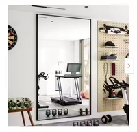 Miroir en aluminium de 4 mm ou 6 mm d'épaisseur, miroir argenté pour la décoration intérieure, les murs de salle de sport et les studios de danse, miroir en verre sur mesure
